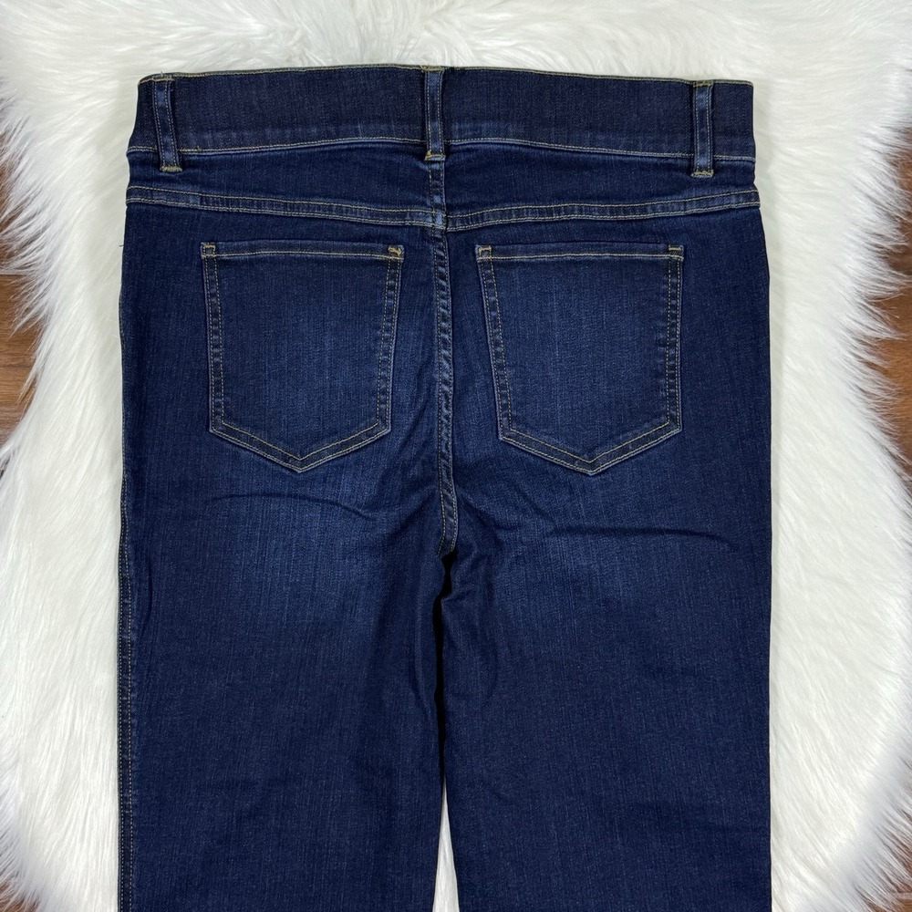 Spanx Women's Size Medium Midnight Shade Flare Pull On‎ Denim Jeans 20327R - Picture 7 of 8